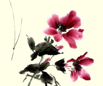 잉크 꽃 그림