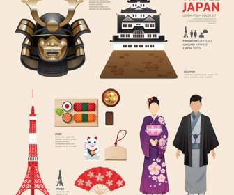 Japan-Kultur-flach-element
