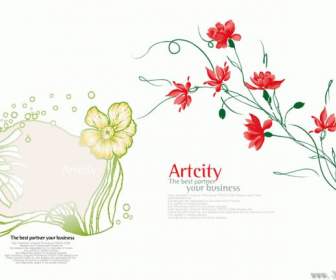 韓国の花柄のパターン