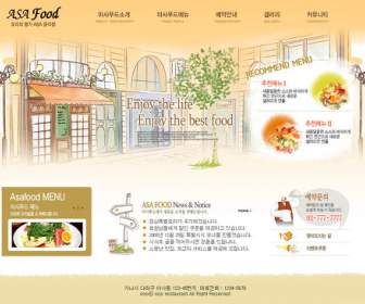 Korea Hotel Gourmet Situs Psd Berlapis Template
