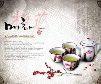 Korea National Tea Culture Psd Template