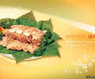 韓国のバーベキュー肉 Psd 素材