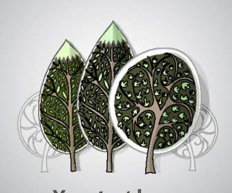 Label Background Of Pine Trunks