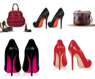 婦人靴とハンドバッグ