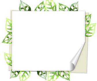 leaves rolled paper frame psd layered material