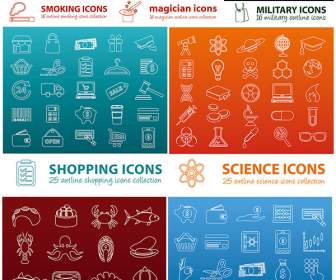 Lineare Kreative Icons
