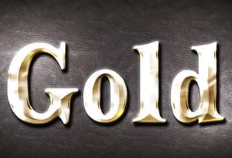 Local Gold Fonts Psd Material