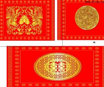 Long Feng Shuangxi Tradizionale Sfondo Materiale