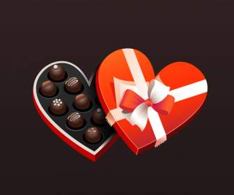 Contenitore Di Regalo Di Amore Al Cioccolato