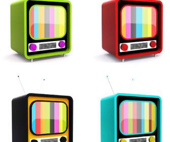 прекрасный цветной телевизор Psd слоистый материал