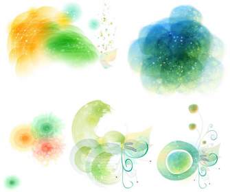 Many Watercolor Decoration Patterns