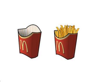 mcdonald s french fries packaging recycle bin icon