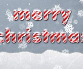 Merry Christmas Candy In English Fonts Psd Material