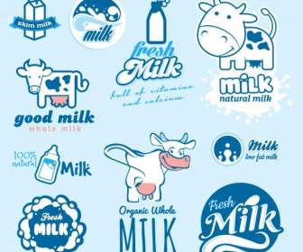 молоко мультфильм дизайн логотипа