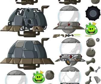 Mobile Game Angry Birds Actors Props Psd Layered Material