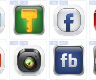 Mobile Phone Icon Facebook Twitter