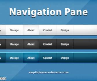 navigation bar psd layered templates