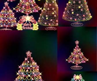 неоновый свет Рождественская елка