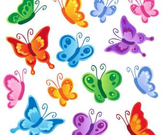 Schöne Farbige Schmetterling