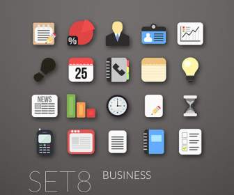 Office Business Flat Icons