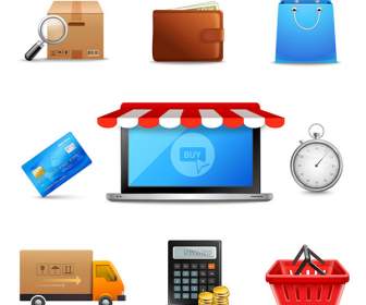 Online Shopping Icon Design