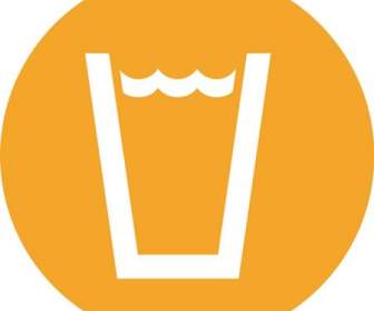 Orange Background Cup Icon