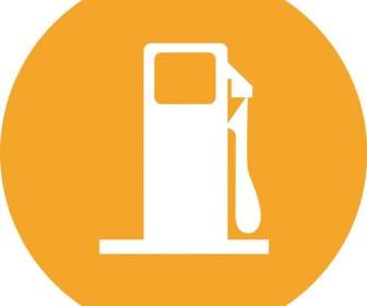 Orange Background Gas Station Icons