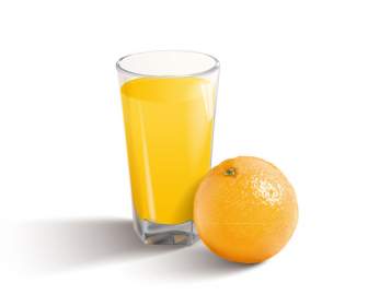 オレンジとオレンジ ジュースのデザイン