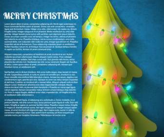 Ilustración De árbol De Navidad De Origami Linterna