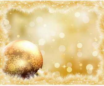 Ornate Background Of Christmas Balls