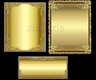 ornate golden frame psd layered material