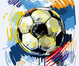 Lukisan Sepak Bola Ilustrasi