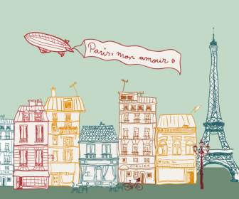 Vẽ Tranh Phong Cảnh Phố Paris