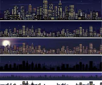 шаблон Панорама города