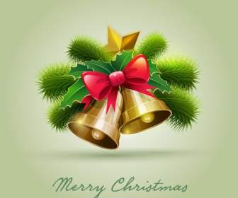 松樹背景聖誕賀卡