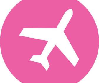 ícone De Avião-de-rosa