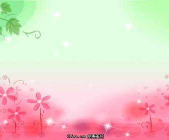 Pink And Green Vine Romance Sliding Door Designs Psd Layered Material
