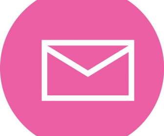Pink Envelope Icon Material