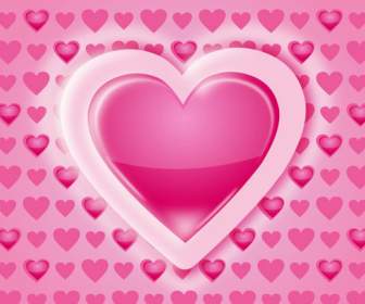 Pink Hearts Seamless Background