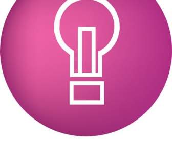 Pink Light Bulb Icon Materials