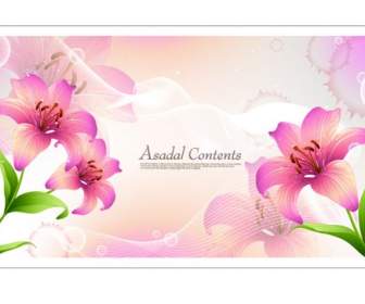 Pink Lily Flower Theme