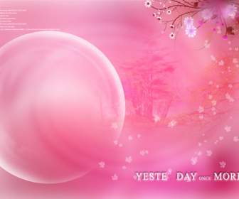 Pink Romantic Background Psd Template