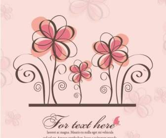 粉紅色浪漫的花朵背景