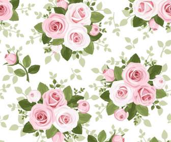 Pink Roses Seamless Background