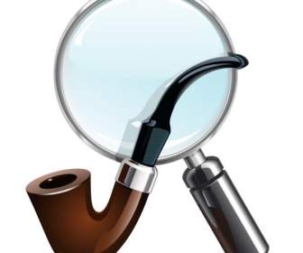 Pipe And Magnifying Glass