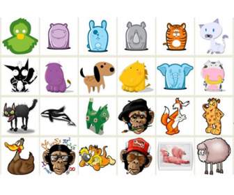 Iconos Animales De Dibujos Animados PNG