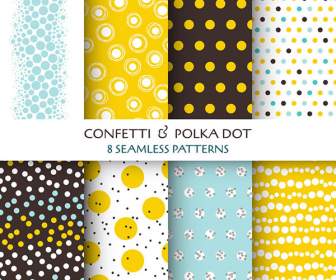 Polka Dots Seamless Background Patterns