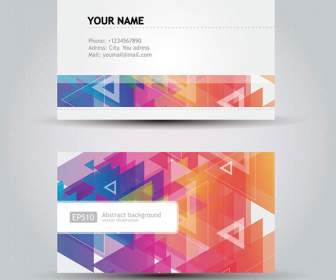 Polygon Color Business Cards