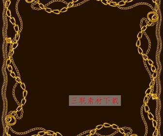 psd gold chain lace material