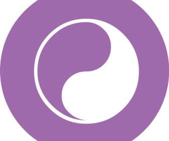 Púrpura Chi Logo Icono De Material